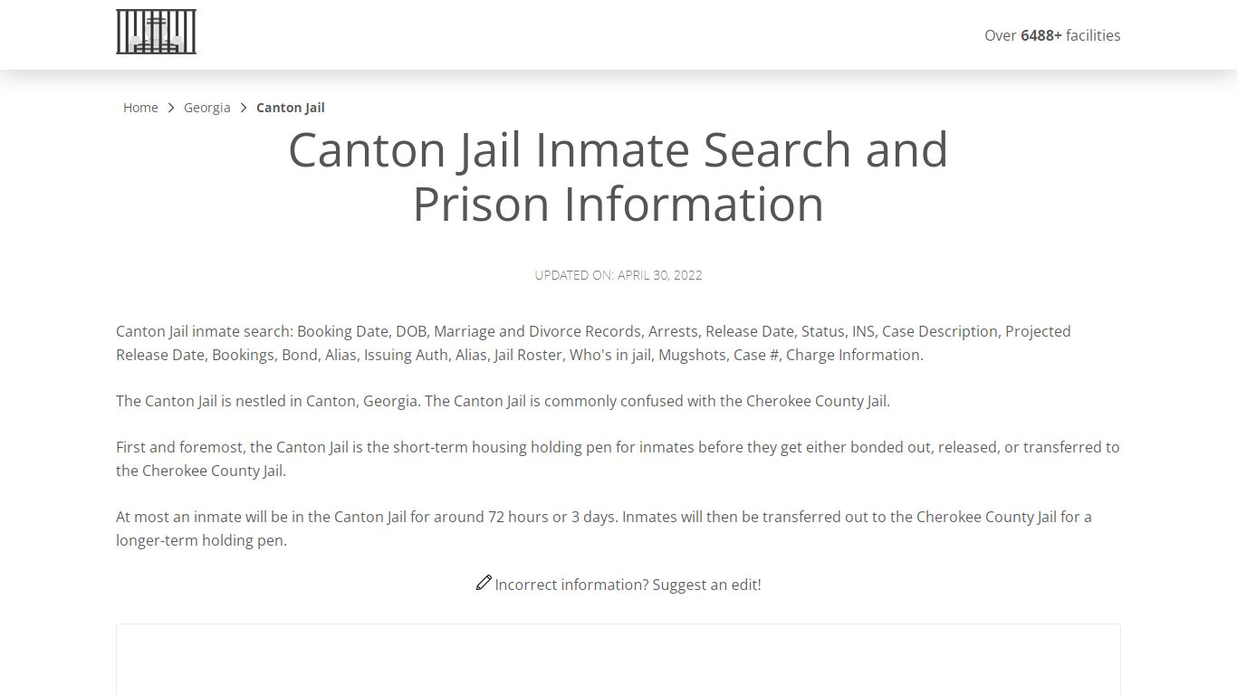 Canton Jail Inmate Search, Visitation, Phone no. & Mailing ...
